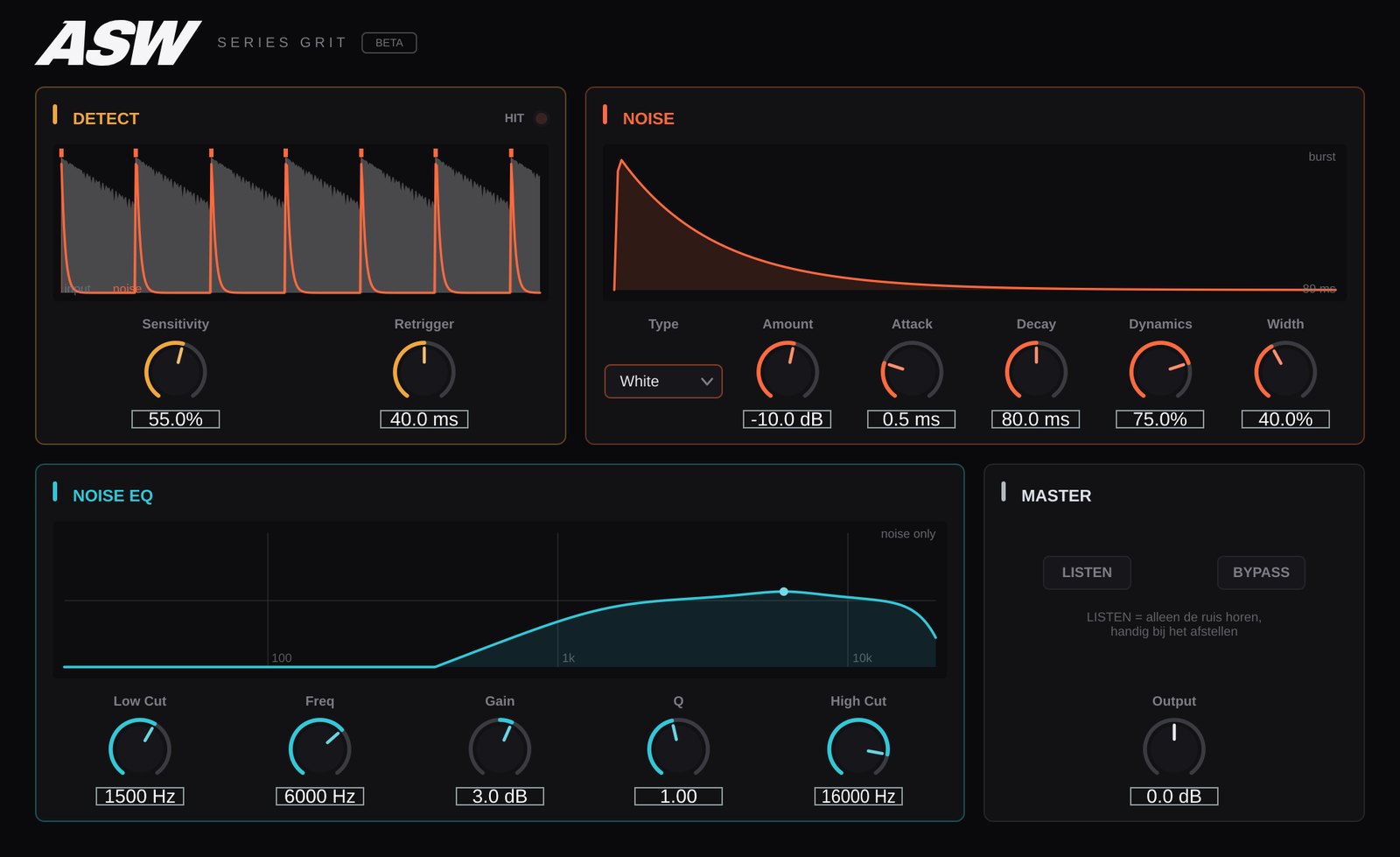 ASW Series GRIT plugin interface